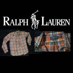 PLAID LONG SLEEVE BUTTON DOWN SHIRT ( classic fit )